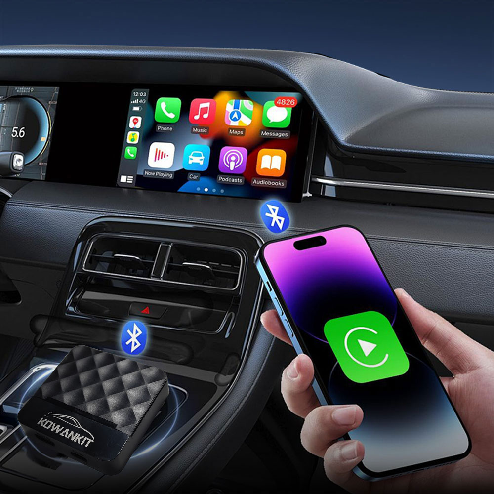 K6H Kowankit Hd-Port Carplay And Android Auto 2 In 1 Wireless Carplay Dongle Adapter For Car Radio Phone Link