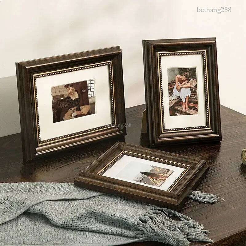 American Retro Resin Po Picture Frame Set Home Decoration 240802 H260306
