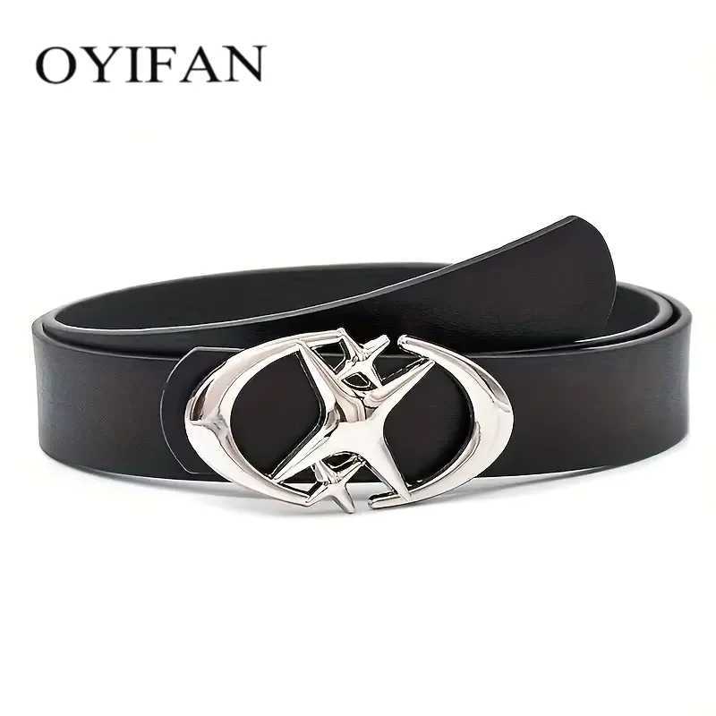Mens Belt Punk Star Buckle Belt Design Cross Metal Vintage Gothic Men Women Y2K Belt Pu Leather Belt Pants Jeans Neutral Belts J251122