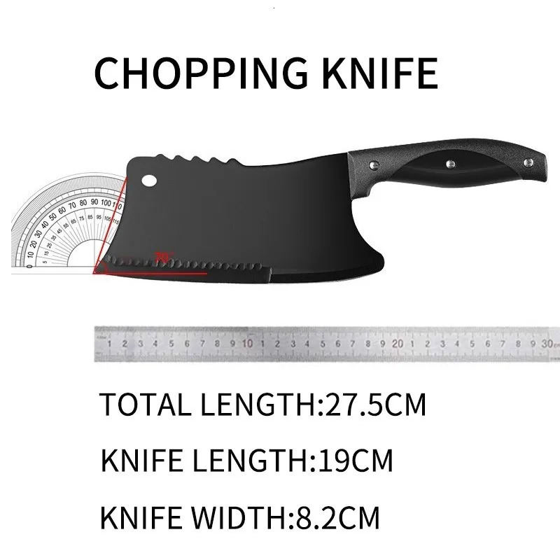 High Hardness Kitchen Chef Knife Bone Chopping Knife Meat Cleaver Chef Butcher Knives Fish Vegetables Slicing Butcher Cutter Dao 250421