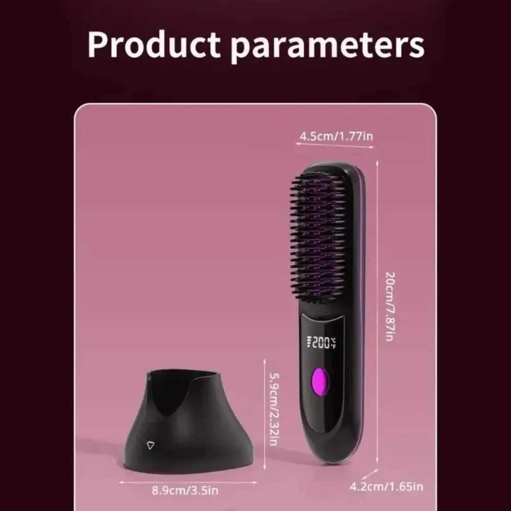 Digital Display Hair Straightening Comb 3 Level Adjustables 160-200C Hair Styling Tool Fast Heating Anti-Scald Hair Flat IronsT251122