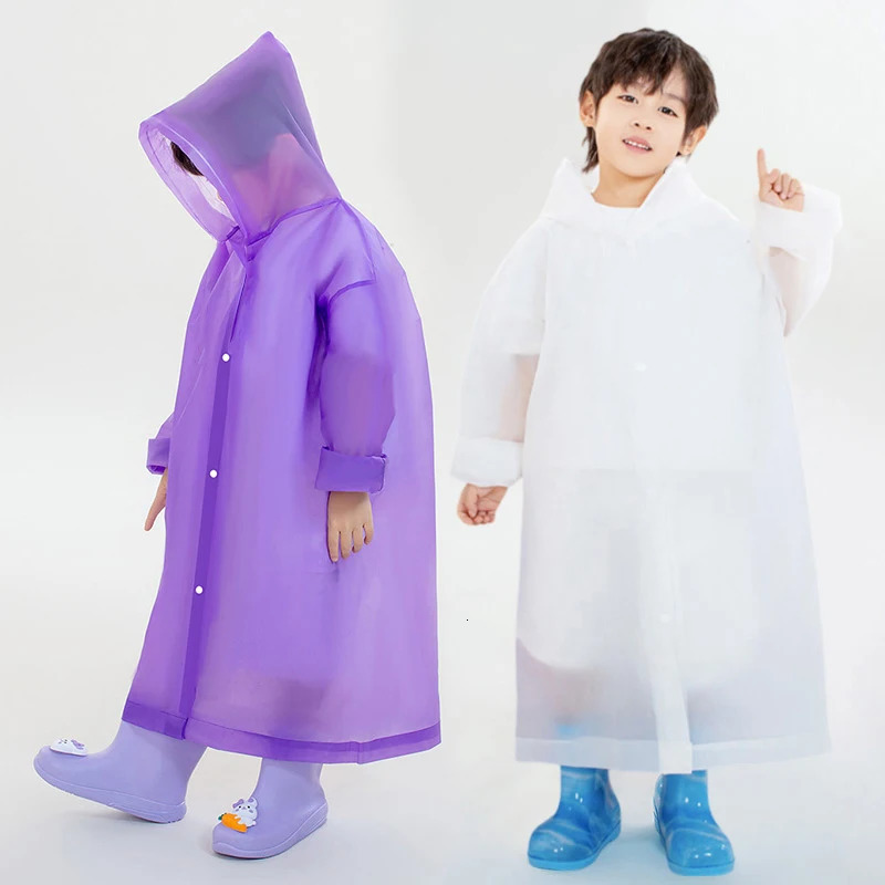 Waterproof Childrens Rain Poncho Non-Disposable Travel Rain Gear Coat Boy Girl Outdoor Hiking Coat Child Raincoat Kid Rainwear 250421 - view 6