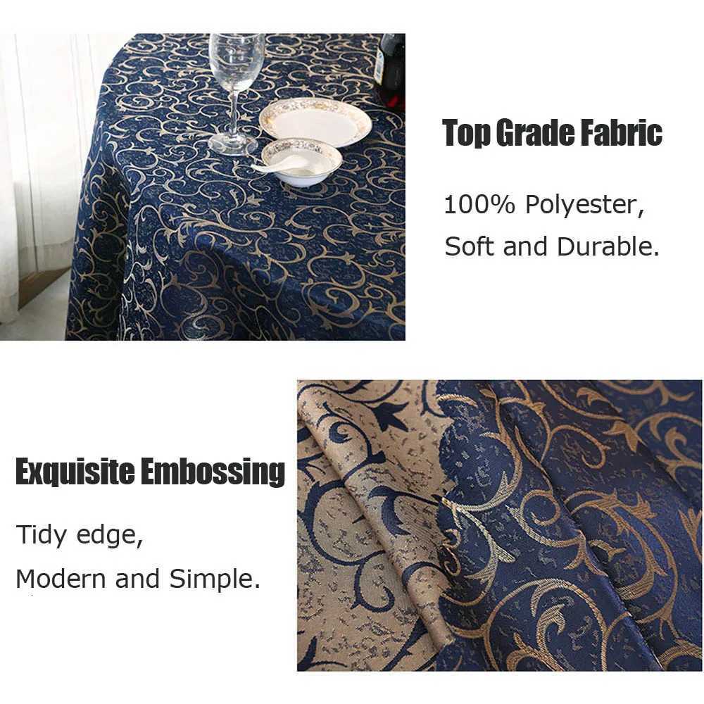 High Quty Europe Style Luxury Embroideried Gold Leaf 180180cm Square Tablecloth Hotel Home Table Cover For Event Decoration C2511226