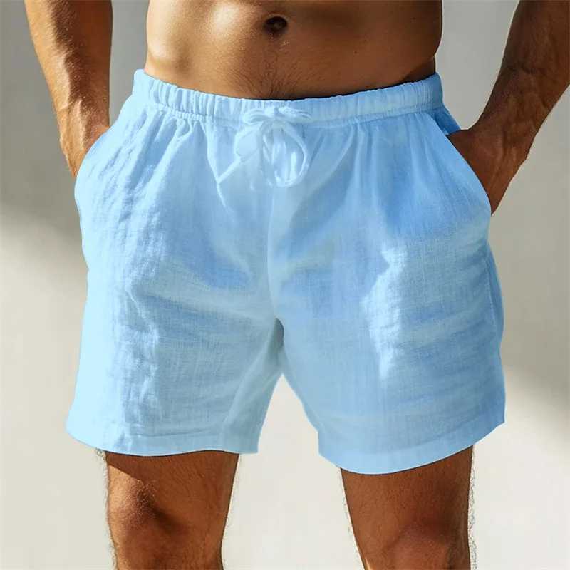 Vacation new casual mens solid color shorts 2025 spring/summer beach casual loose shorts mens fashionable dress shorts W250422