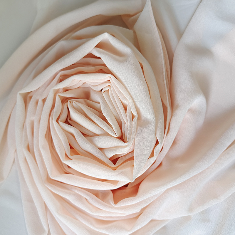 K475 Cross-border monochrome chiffon long scarf Pearl chiffon scarf hijab casual all-match chiffon gauze scarf long scarf shawl