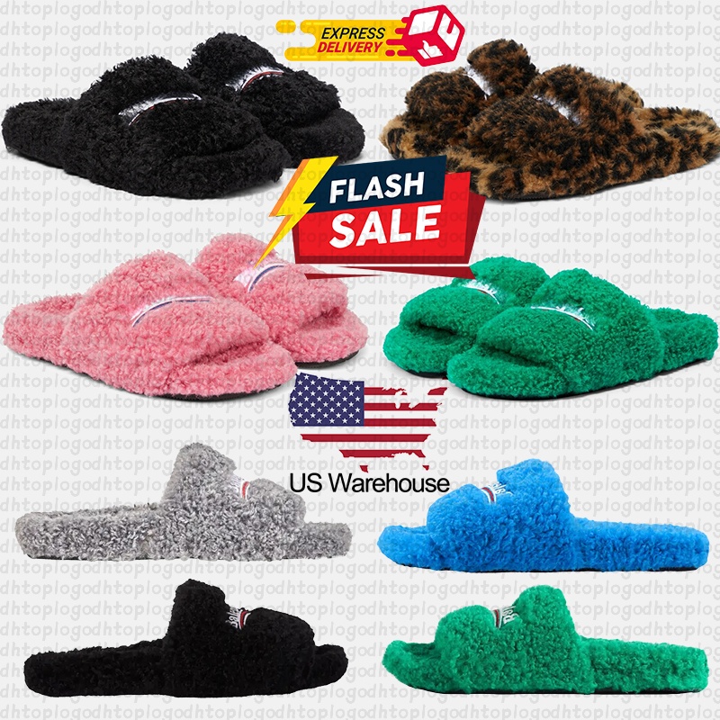Luxury Slides Paris Designer men women Slippers Ladies Wool Winter Fur Fluffy Furry Warm Letters Sandals Comfortable Fuzzy Girl Flip Flop Slipper size 35-45