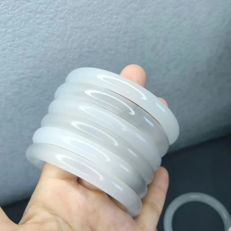 Tianshan Emerald Ink Danqing Ice Jade Bracelet Smoky Gray Chinese Style Bracelet 250421