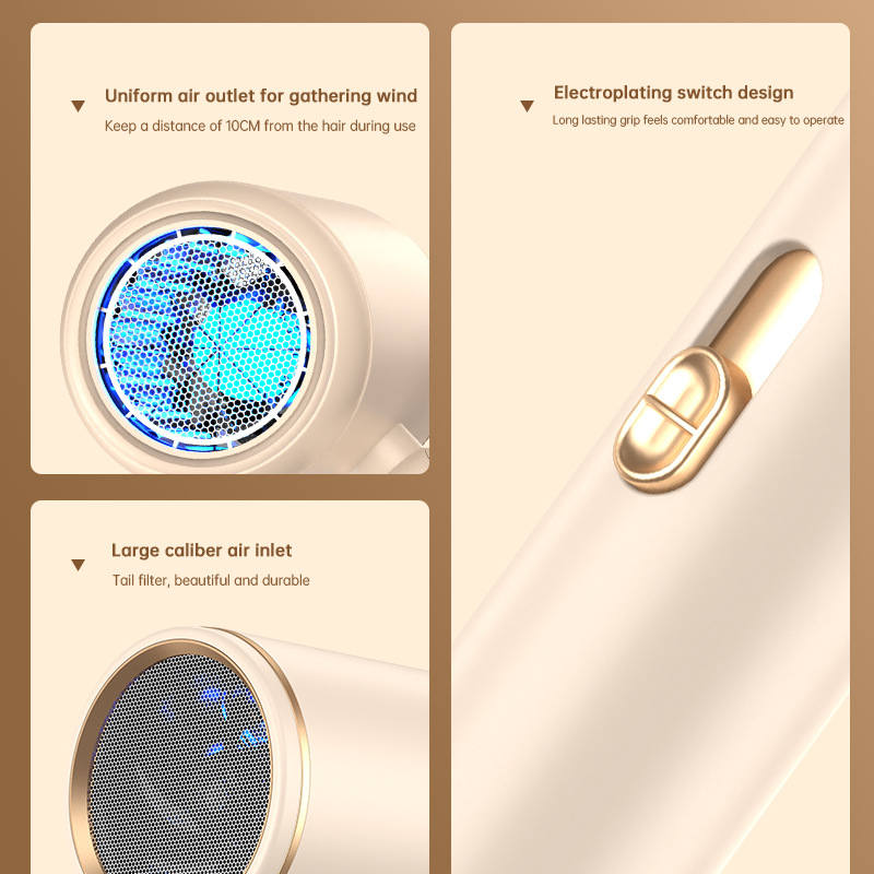 High speed hair dryer for home travel, portable folding for dormitory constant temperature high power