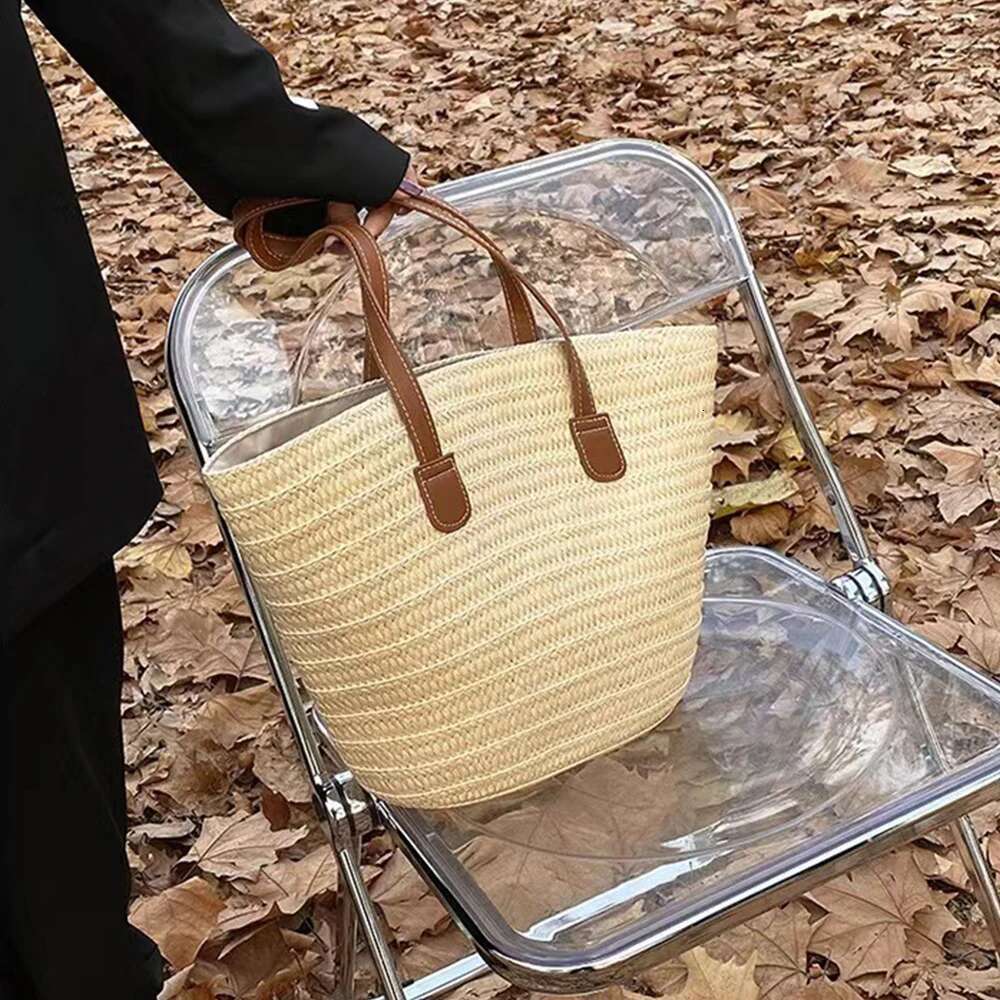 Overlarge Rattan Tote Designer Straw Handbags And Purses Bohemian Travel Beach Bags For Women Shoulder Big Shopper Bag Chic Bag