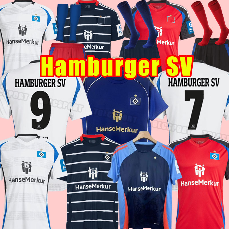 24 25 Hamburger SV Soccer Jerseys home away 2024 2025 HSV MANNER KINDER Uniformen MEN kit football shirts Uniforms Men kids away third