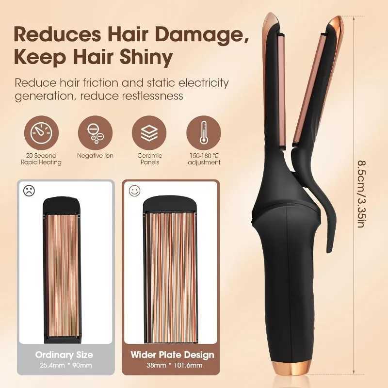 Mini Wireless Hair Crimper Rechargeable Crimping Iron Hair Crimper 3 Temperature Control Corn Krimping Safety Crimper Hair IronT251122