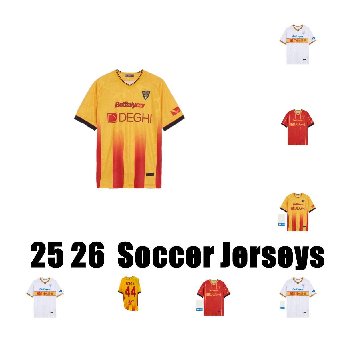 25 26 US Lecce soccer jersey home away third 2025 2026 Strefezza Federico Baschirotto Joan Gonzalez Wladimiro Falcone Marin Pongracic Remi Oudin men football