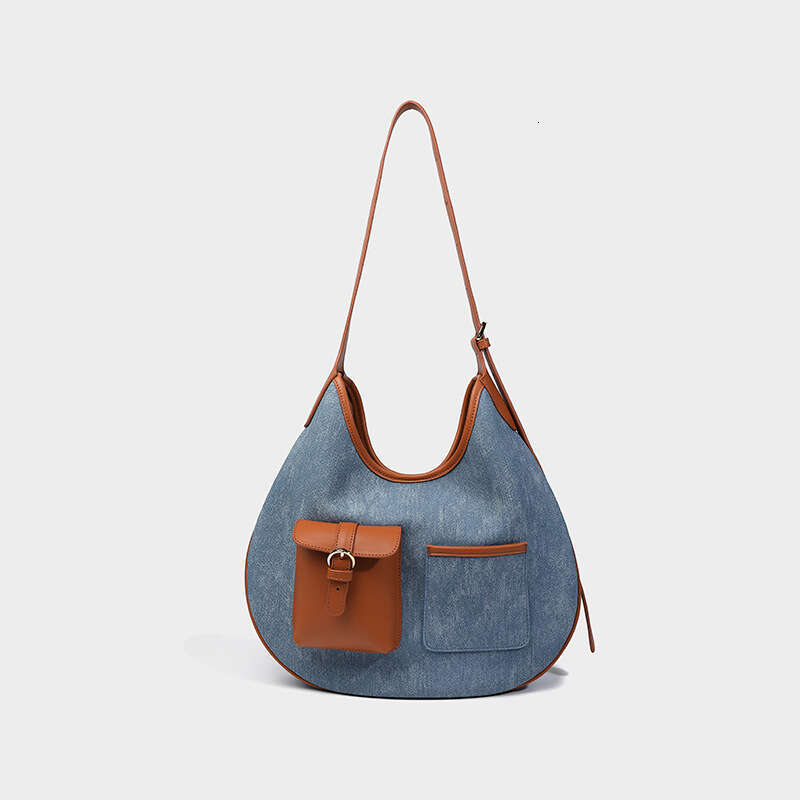 Designer Women's Bags Designer Large Capacity Denim Tote For Women's Commuting Armpit New High-End Lazy Style Single Shoulder Crossbody Bag