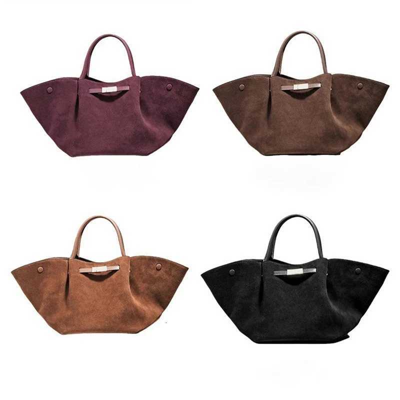 Large-capacity multi-functional wing bag New York suede tote bag retro single-shoulder hand-carry underarm bag K251121