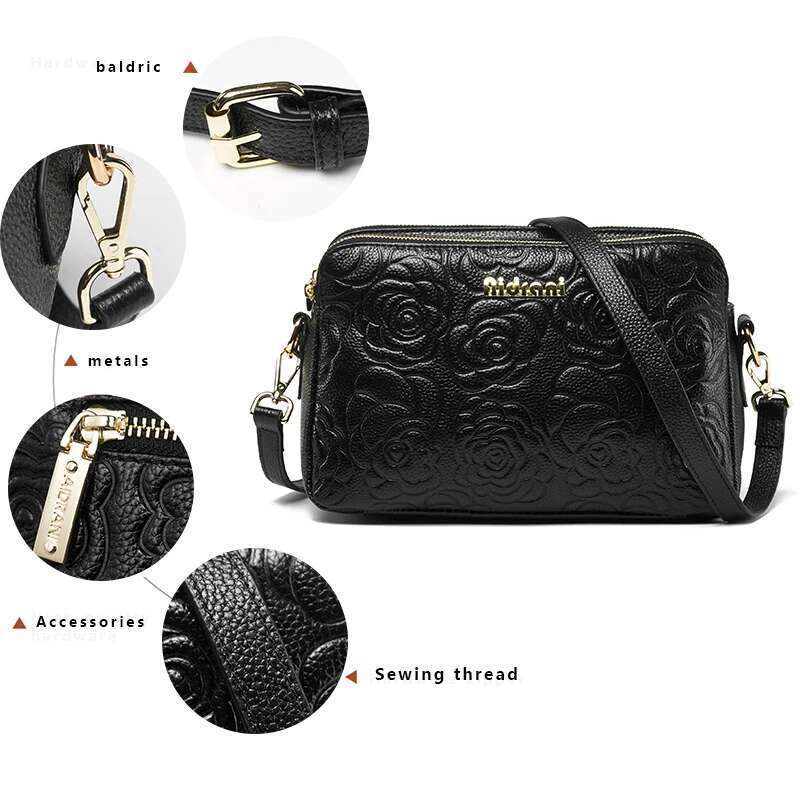 Aidrani Fashionable Single Shoulder Crossbody Women S Bag Made Of Cowhide Material With Floral Patterns Printed On It Bag