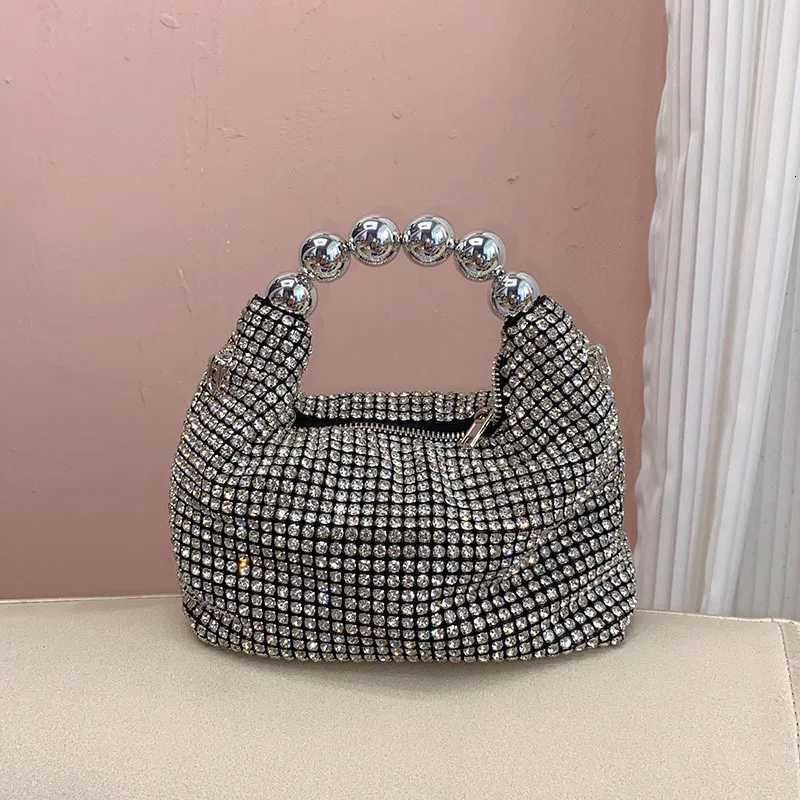 2025 New Shiny Rhinestone Evening Bags Women Luxury Designer Diamond Dinner Bag Ladies Mini Handbags Crystal Top Handle Bag Tote K251121