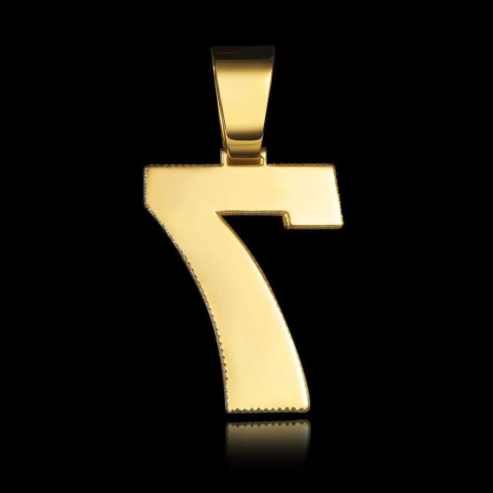 Mossanite Custom Letter Number 7 VVS Moissanite Pendant Plating Iced Out Hiphop Jewelry Sier for Man