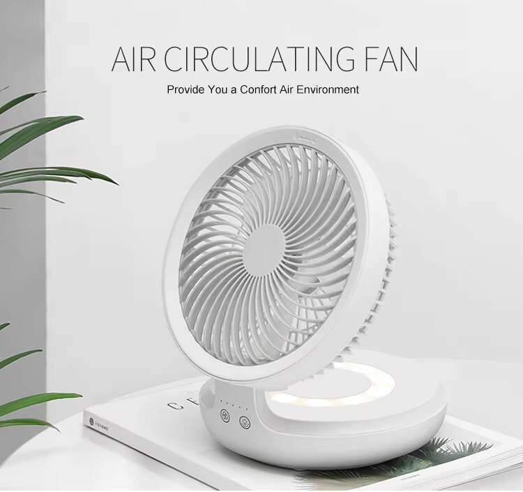 DHGadgets Double bedroom retractable circulating wall mounted electric fan with light