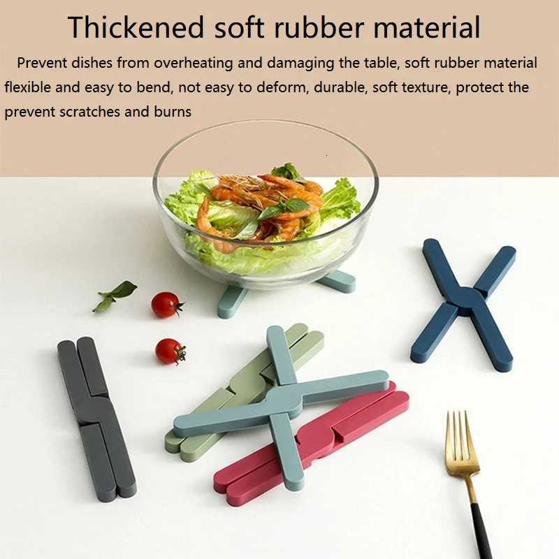 New Silicone Coasters for Hot Pots Pot Holders Hot Pot Bottom Foldable Non-Slip Pot Pan Mat WD02 C251122