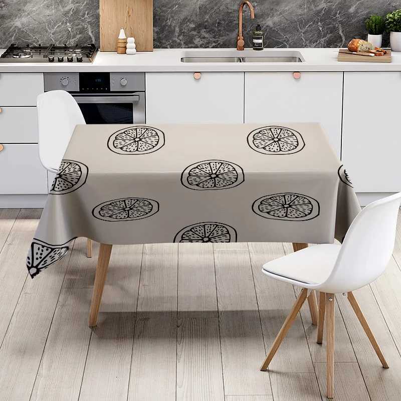 Modern dining table with chairs set Floral pattern printed polyester tablecloth for home kitchen decor Set includes 1 x Tableclo C251122