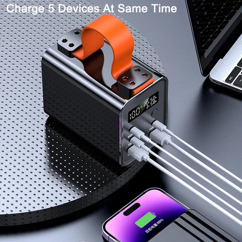 2026 Large Capacity Power Bank 80000mAh PD100W Fast Charging for iPhone Samsung Huawei Laptop Notebook Powerbank With 12V DC Output