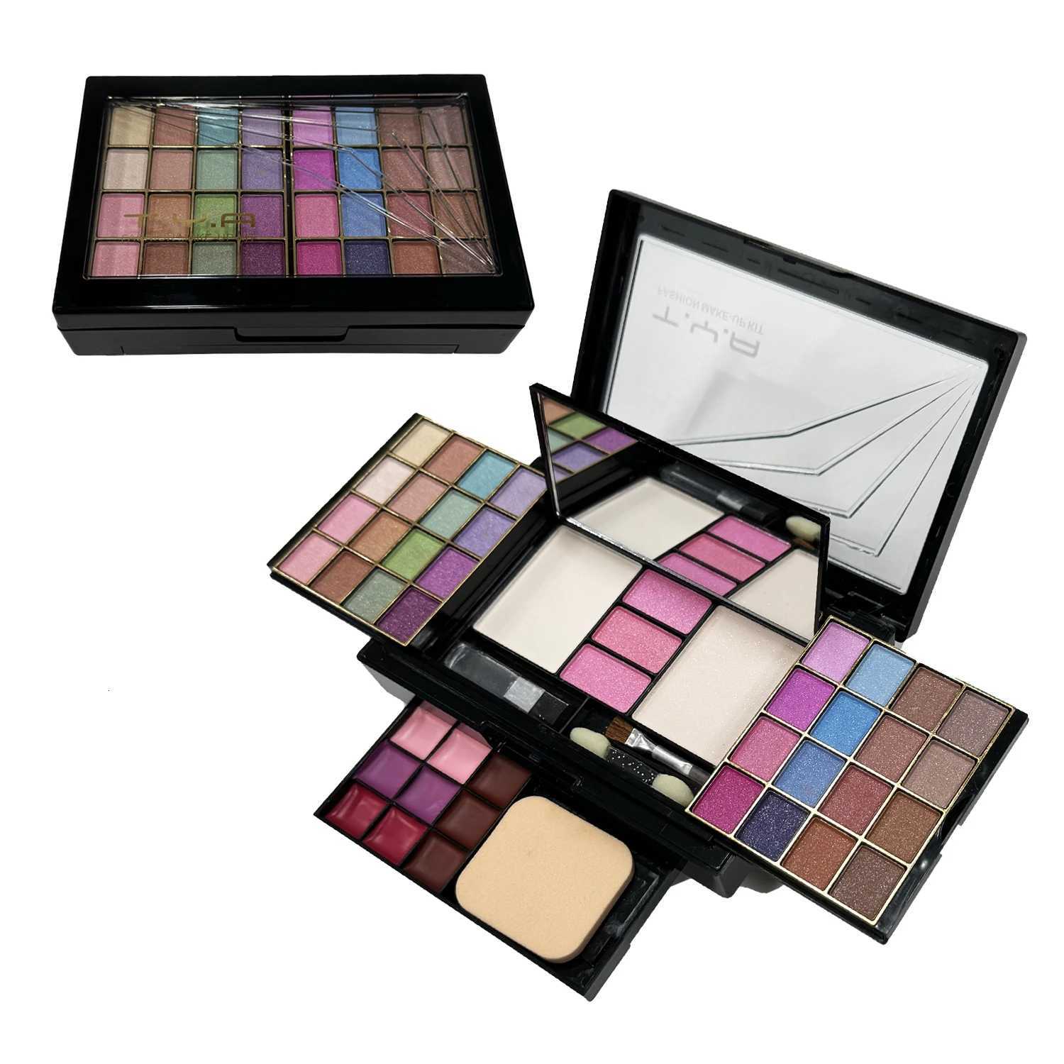 TYA Makeup set 46 colors Pearl eye shadow Powder puff Powder blusher Lip gloss set combination T6145T251122