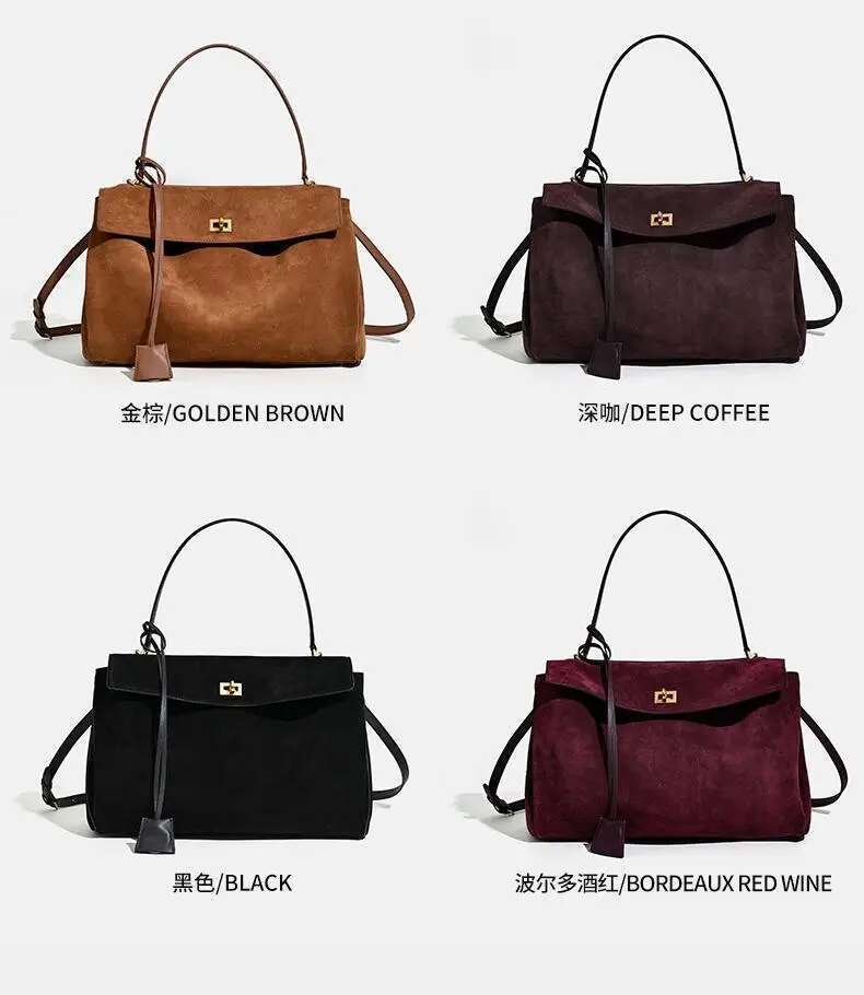 New Handbags For Women Tote High End Large Capacity Bags Shoulder Suede Leather S Bag Female Designer Bag