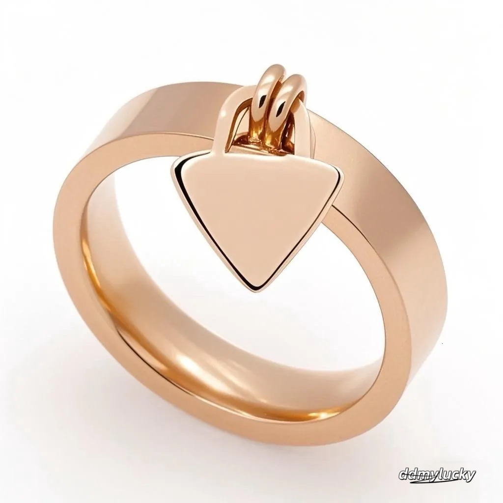 Stainless Steel Gold-Plated Heart Ring Forever Love Pendant For Women, Ring Headwear Accessory H11.21 Ddmylucky