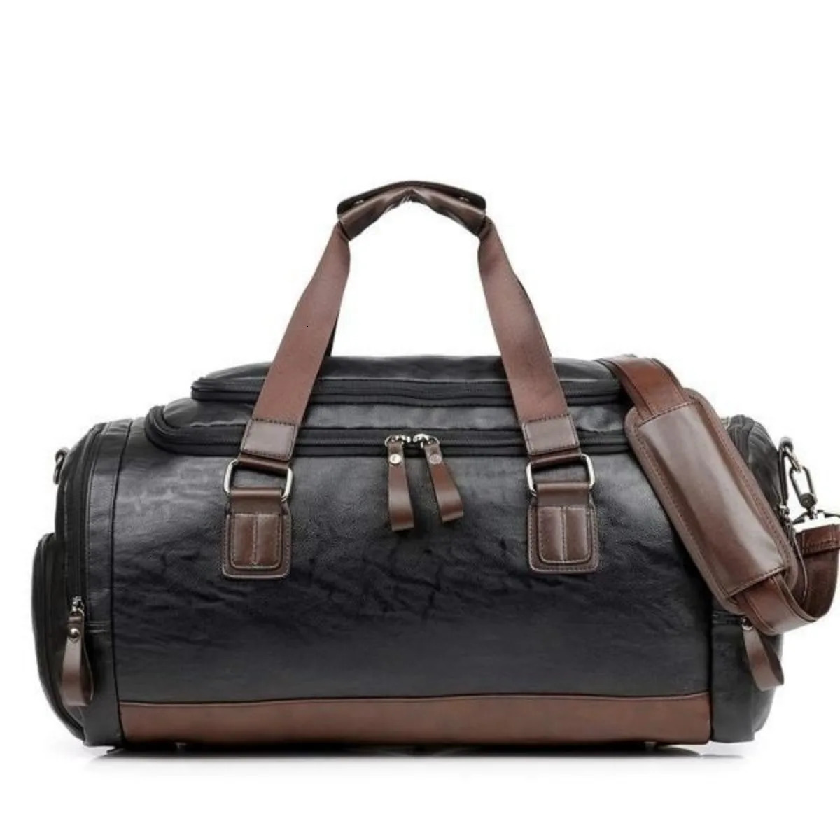 Men High Quality Travel Weekender Bags Gym Bag Leather Overnight Duffel Bag Sports Luggage Tote Duffle for Men 250417