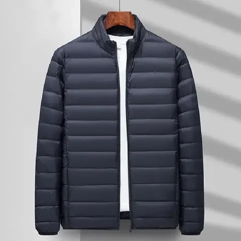 Mens Lightweight down Cotton Jacket Short Stylish Casual Hooded Warmth Coat Winter Fashion Outerwear Comfortable Fit 251110