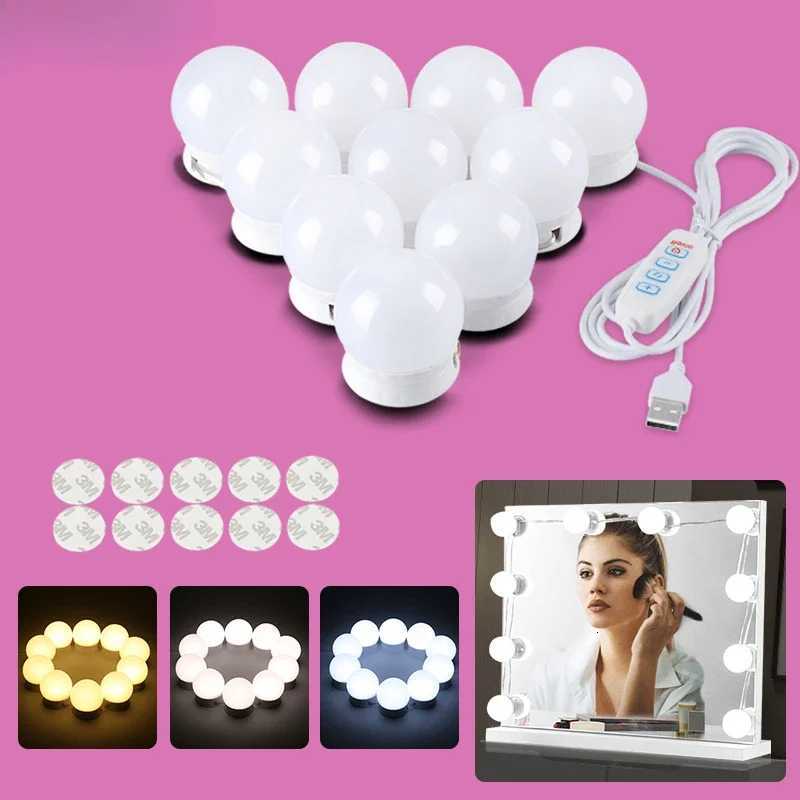 Mirror Vanity Lights Led Hollywood Style Makeup Mirror With Adjustable Bulbs for Bathroom Dressing Table Lighting LED Wall Lamp M251122