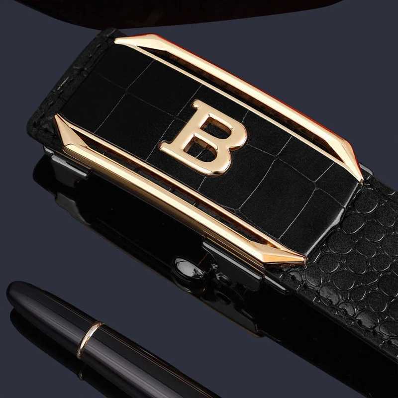 Crocodile Pattern Mens Belt High-Quality Automatic Buckle Belt Fashionable Jeans Strap Trendy Mens Accessories J251122