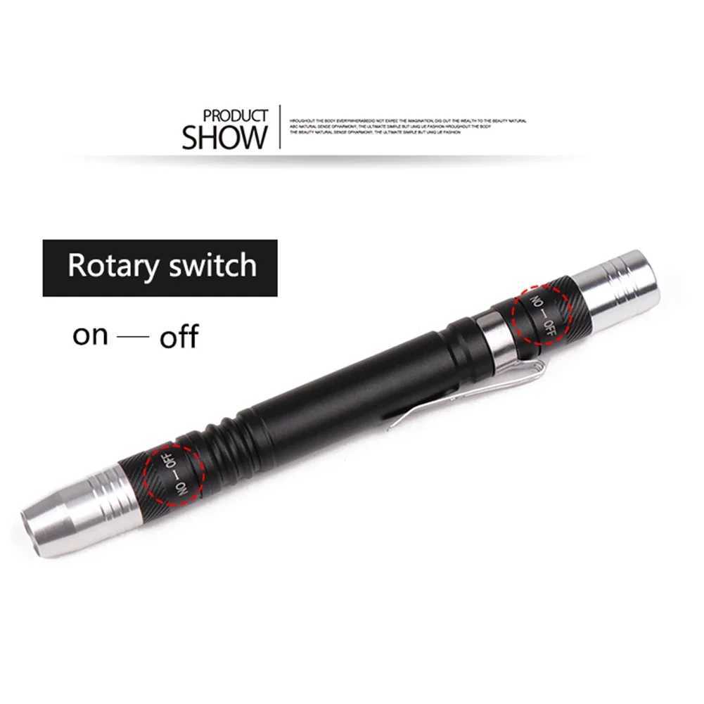 Portable LED Flashlight Mini UV Pen Light Multifunctional 395nm Ultraviolet Torch White Purple Pen Light Detector Torch for Test C251122