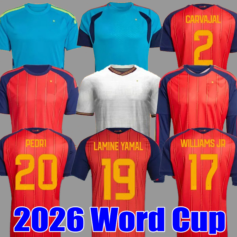 Spain 2026 Soccer Jerseys MORATA FERRAN CARVAJAL 26 27 National Team Football Shirt player long sleeve Men Kids Kit LAMINE YAMAL Camisetas Espana RODRI OYARZABAL