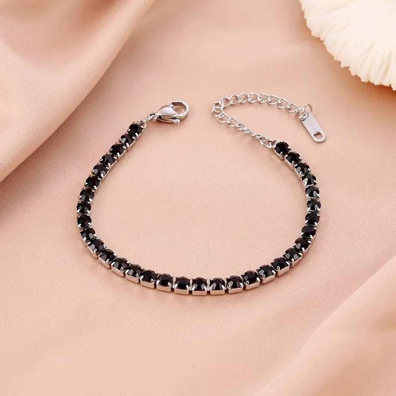 2024 In Stainless Steel Bracelet For Women Adjustable Tennis Braclet Luxury Zirconia Braslet Girlfriend Gift Pulsera Femme 251113