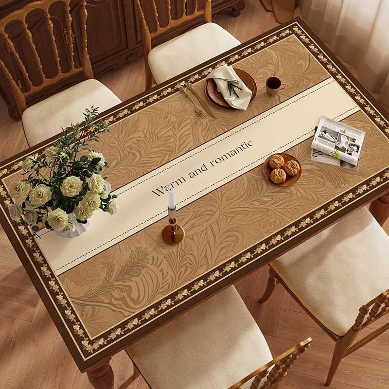 American table mat light luxury high sense kitchen table mat living room table protective mat office desk waterproof tablecloth C251122