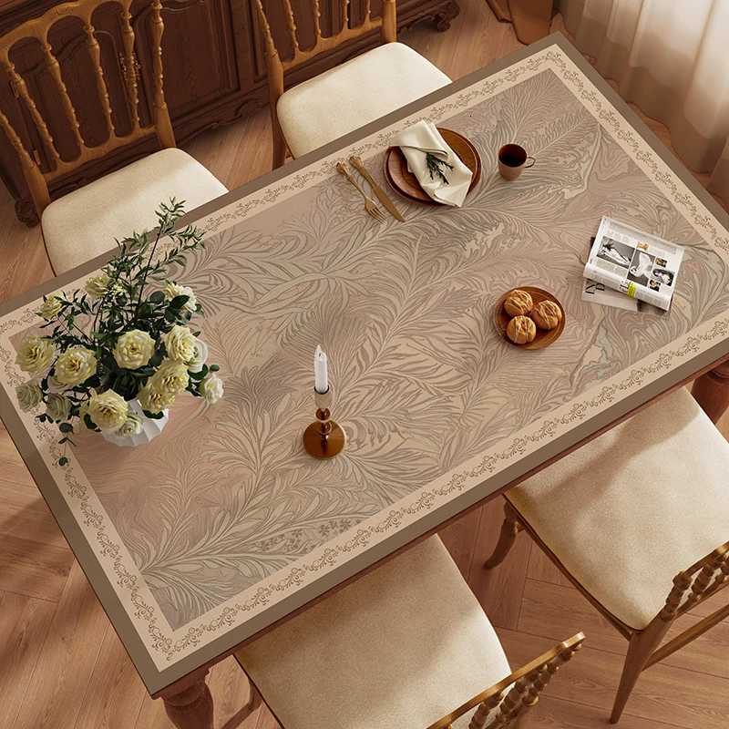American table mat light luxury high sense kitchen table mat living room table protective mat office desk waterproof tablecloth C251122