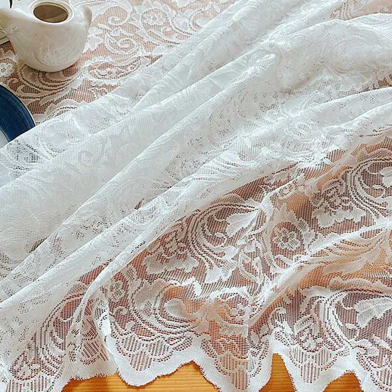 Ins Style Lace Tablecloth Elegant White Lace Tablecloth Romantic Soft Rectangular Table Cover for Kitchen Living Room Bedroom C251122