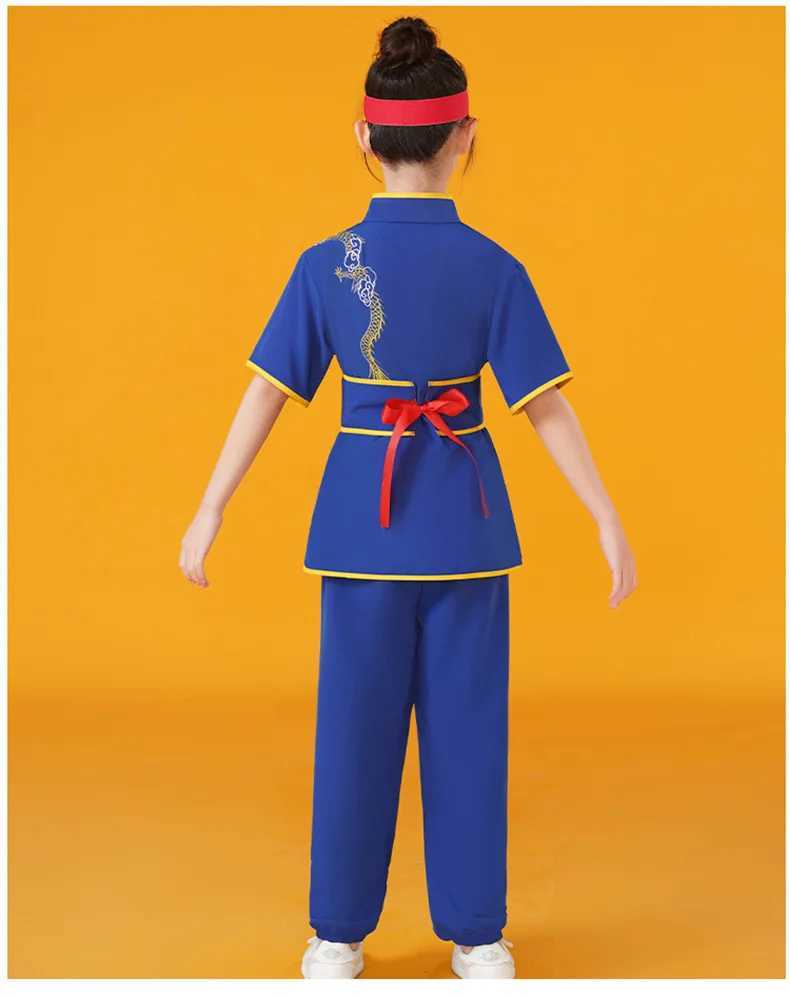 Childrens Sets Kung Fu Baby Performance Costumes Kids Outfit Chinese Cosplay Tai Chi Suit Boys Martial Arts Wushu Girls Clothes W250422