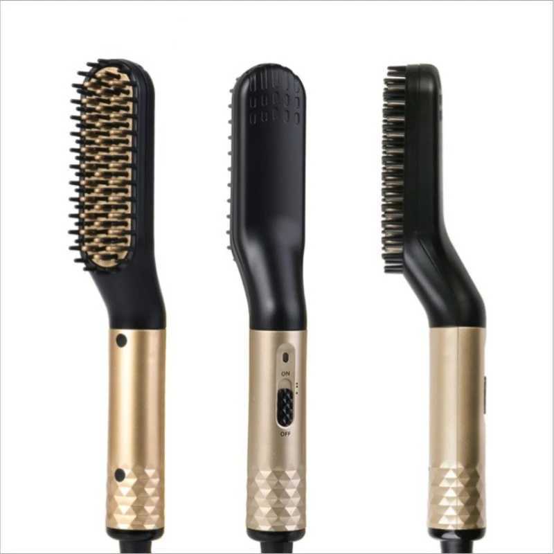 Electric Hot Comb Straightener Negative Ion Multifunctional Hair Comb Men Beard Hair Straightening Brush Wet Dry Use StylingToolT251122