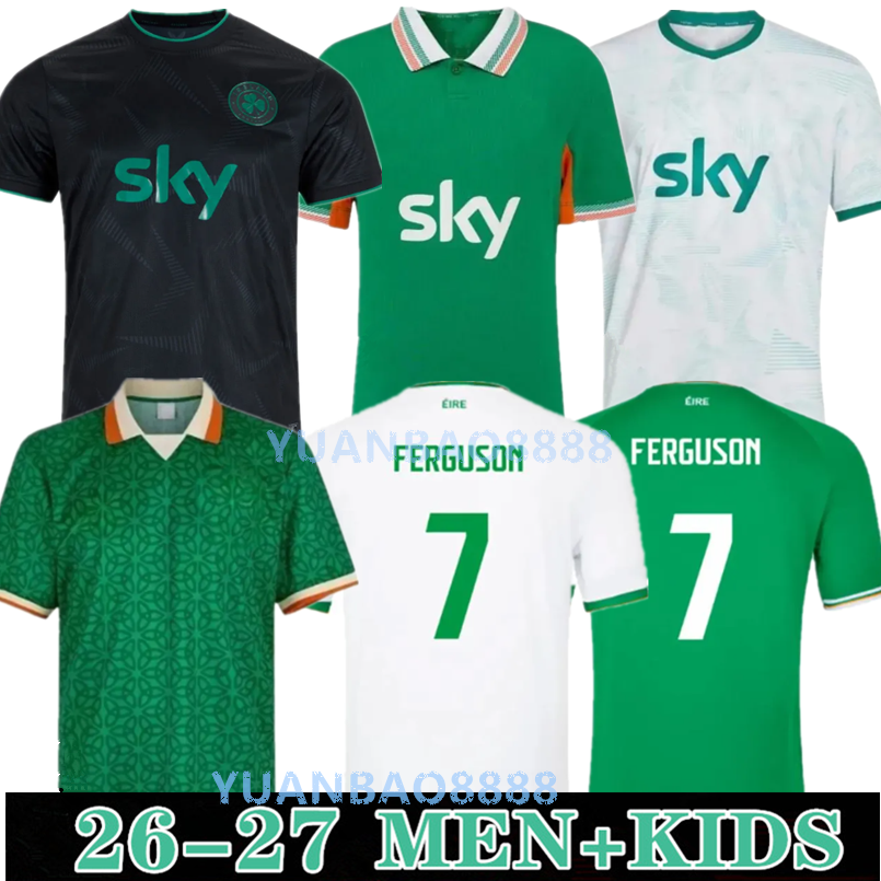 2025 2026 Ireland Soccer Jerseys DOHERTY 25 26 Egan BRADY KEANE Hendrick McClean FERGUSON Football Shirt Men Kids kit Uniform 4XL