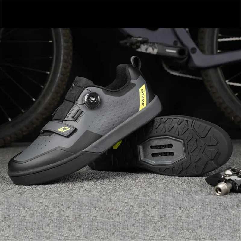 AVITUS mens MTB shoes with 2-bolt SPD Cleats rubber sole suitable for downhill Enduro gravel mountain bike shoes Y250421