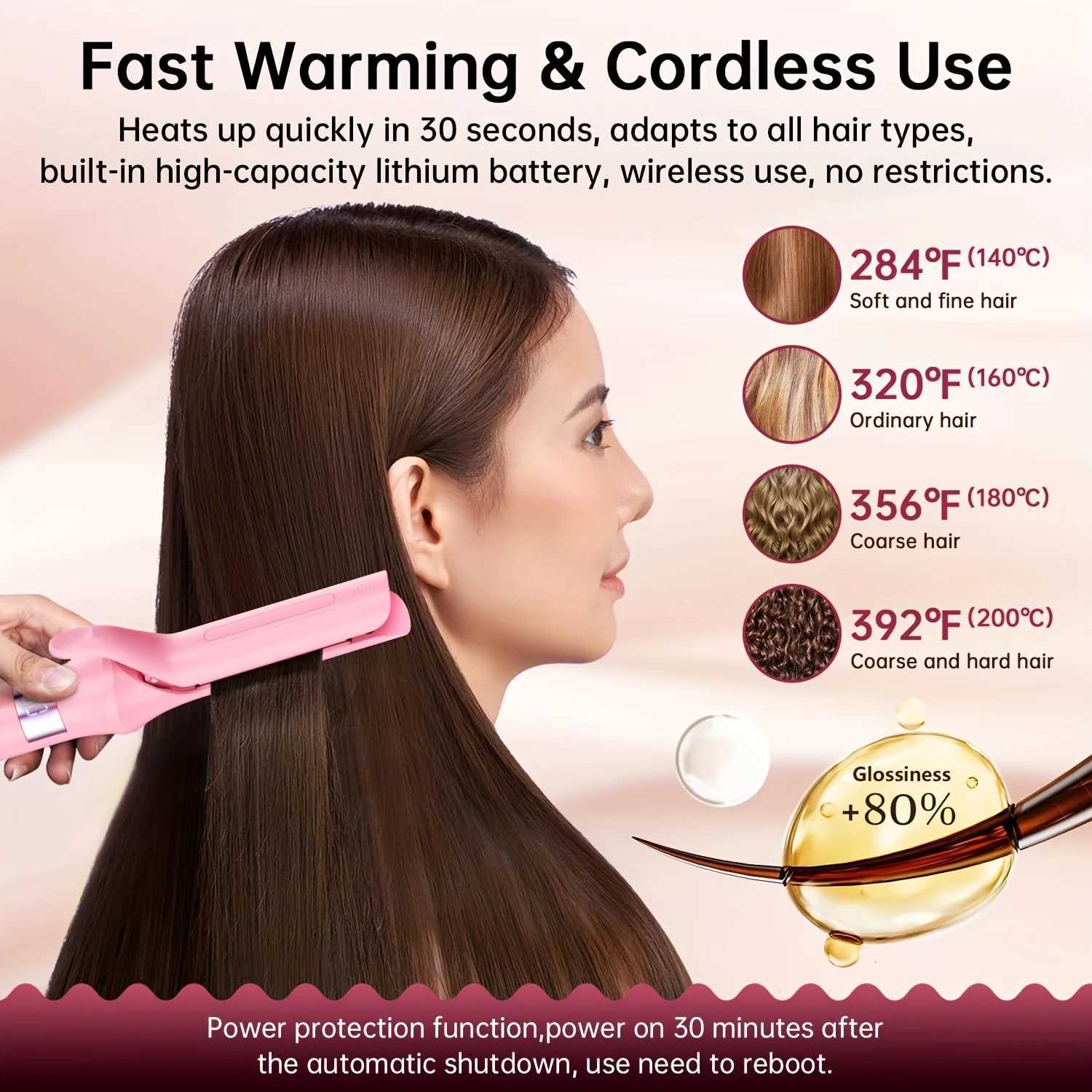 Curler Hair Straightener 3 In 1 Mini Hair Iron Professional USB Negative Ion Essential Oil Hair Care Hairdressing Portable ToolT251122