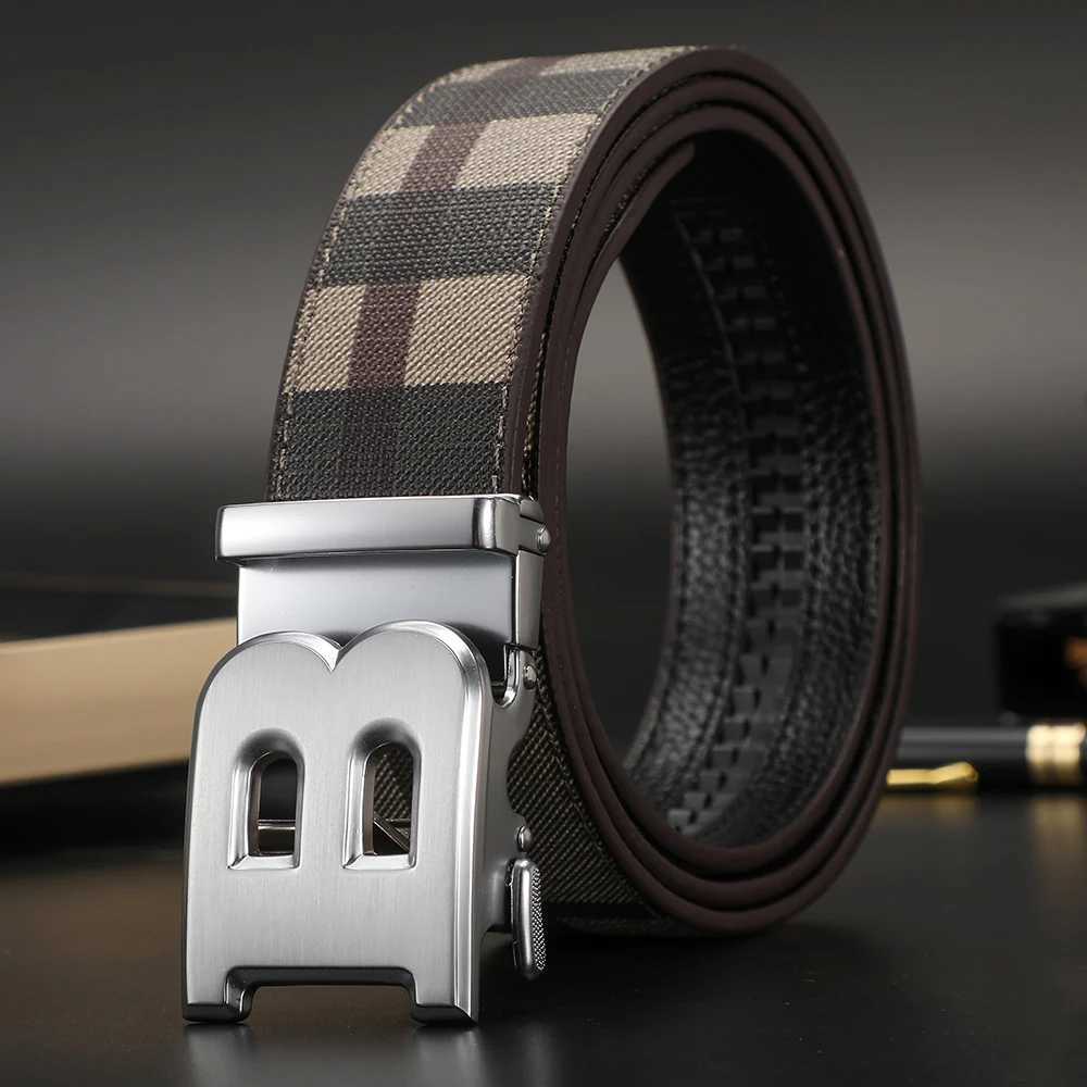 High Quality Wide 34cm Men Belt Genuine Leather Canvas Luxury Strap Male Belts For men jeans New Fashion Classice Buckle belt J251122
