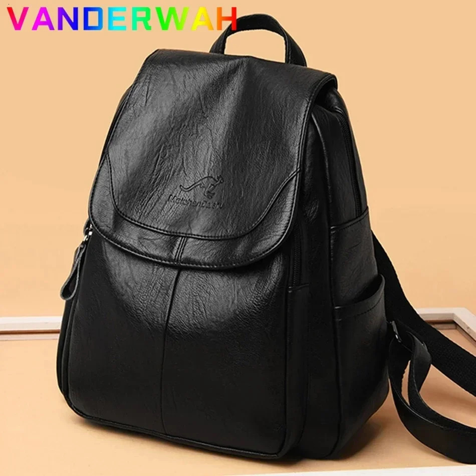 Genuine Women Leather Backpack Fashion Female Shoulder Bag Sac a Dos Ladies Bagpack Mochilas School Bags For Teenage Girls 2024 251111