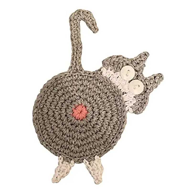 1pc Cat Butt Coaster Tea Coffee Cup Coaster Placemats Durable Heat Resistant Coasters Bowl Pad Table Mat Home Decoration C251122