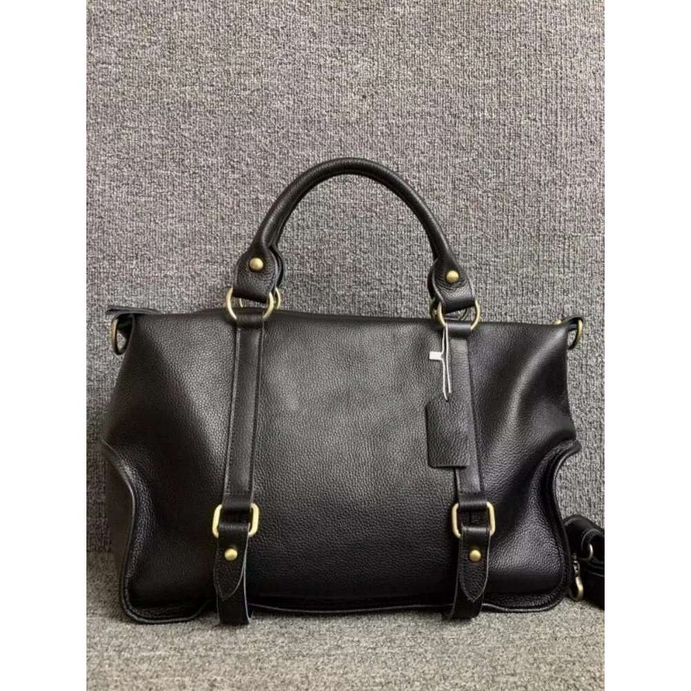 Office Ladies Large Capacity Satchels Cowskin Genuine Leather Handbag Totes Single Shoulder Bags Business Casual Messenger Bag Bag