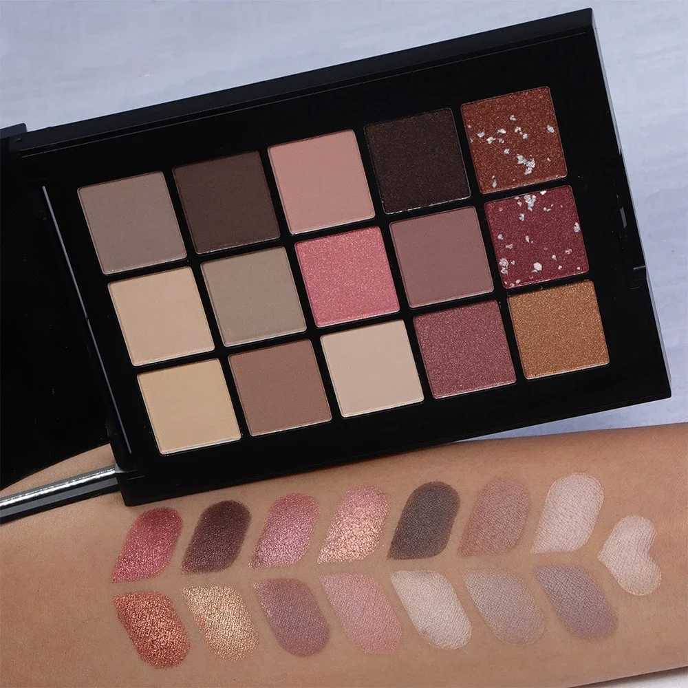 15-Grid Professional Matte Pear Eyeshadow Palette Highly Pigmented Waterproof Formula Lasting Wear No Clumping Flying PowderT251122