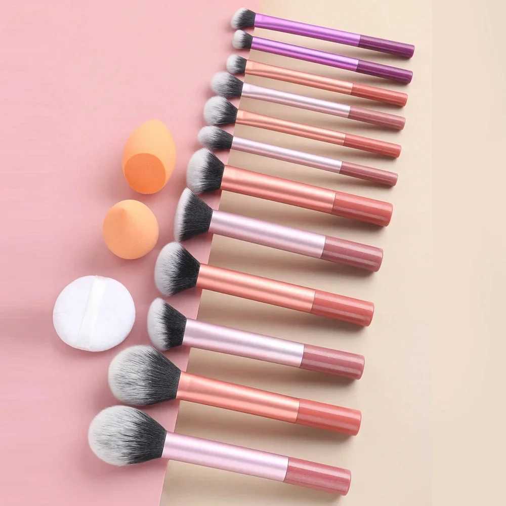 12pcs Makeup Brush Kit Soft Synthetic Hair Make Up Brushes Foundation Blush Eyeshadow Cosmetic Makeup Tools C251122