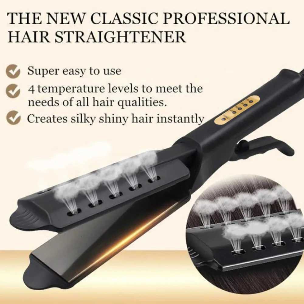 Widen Hair Straightener Four-Gear Temperature Adjustment Ceramic Tourmaline Ionic Flat Iron Fast Straight Hair Steam Flat IronT251122
